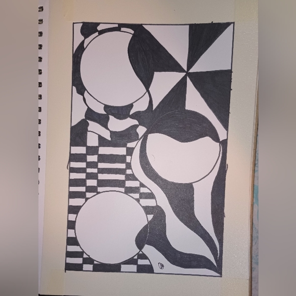 9"x12" sketch abstract wall art - Picture 2 of 12